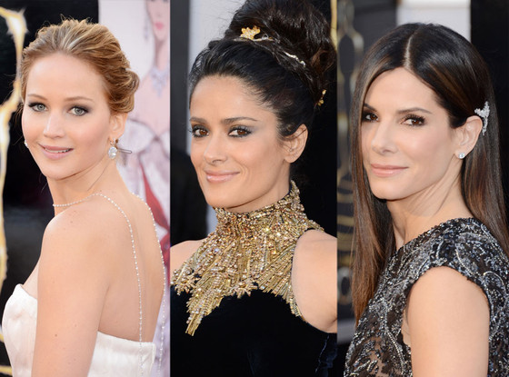 Oscars 2013, Jennifer Lawrence, Salma Hayek, Sanda Bullock Oscars 2013, Jennifer Lawrence, Salma Hayek, Sanda Bullock